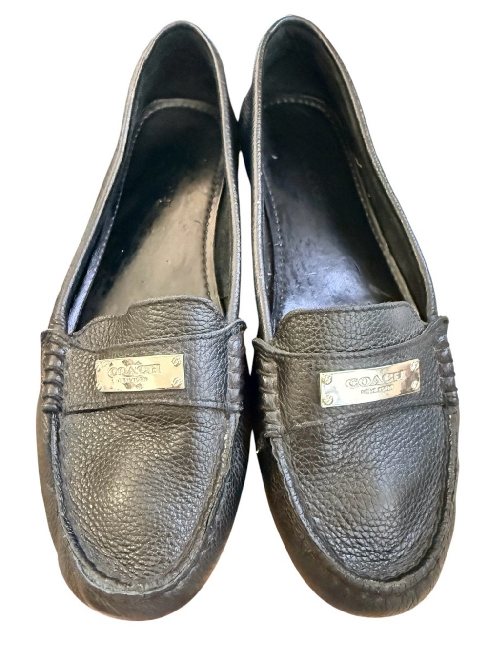 Coach Fredrica Pebble Grain Leather Loafers (Style Number: A5175) SZ 8